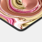 ピンクと金ゴールドの渦巻き旋回と渦巻き デスクマット (コーナー)