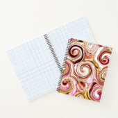 ピンクと金ゴールドの渦巻き ノートブック (内部)