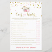 ピンクと金ゴールドの秋ブライダルシャワーゲーム，カボチャ (正面)