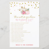 ピンクと金ゴールドの秋誕生日ゲーム，カボチャ (正面)