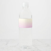 ピンクと金ゴールドの第1誕生日の水ボトルラベル ペットボトルラベル (裏面)