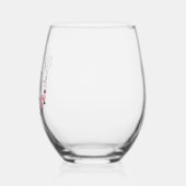 ピンクと金ゴールドの結婚フローラの茎のないワイングラス ステムなしワイングラス (左)