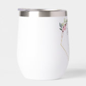 ピンクと金ゴールドの結婚熱ワインタンブラー (右面)