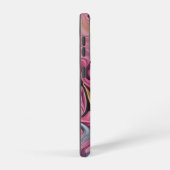 ピンクと金ゴールドの絵を描渦巻きを注ぐ電話ケース SAMSUNG GALAXYケース (右側面)