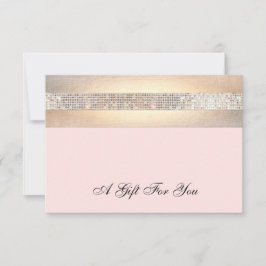 ピンクと金ゴールドの美しいサロンギフト証明書