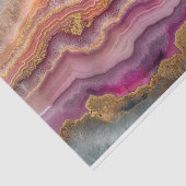 ピンクと金ゴールドの美しい水晶体結合体 薄葉紙 (詳細)