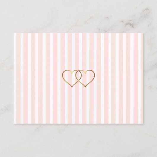 ピンクと金ゴールドの花と結婚鳥の詳細カード エンクロージャーカード (裏面)