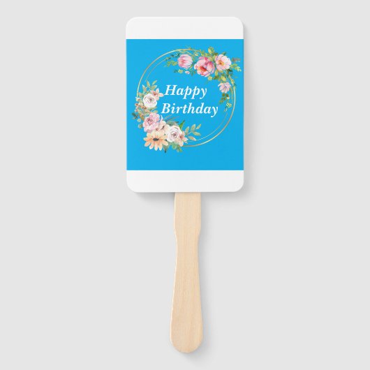 ピンクと金ゴールドの花のセットが人気 ハンドファン (正面)