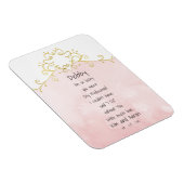 ピンクと金ゴールドの花嫁結婚メイドの感謝 マグネット (右側)