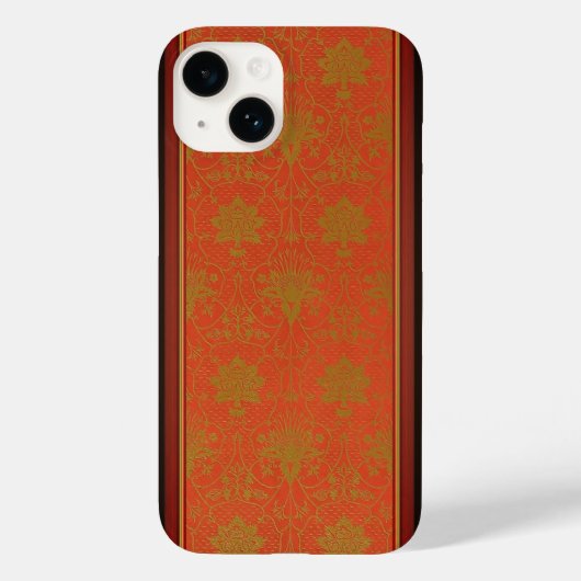 ピンクと金ゴールドの花柄 Case-Mate iPhoneケース (裏面)