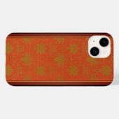 ピンクと金ゴールドの花柄 Case-Mate iPhoneケース (裏面 (横))