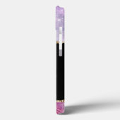 ピンクと金ゴールドの蝶モノグラムの Case-Mate iPhoneケース (裏面 / 左)