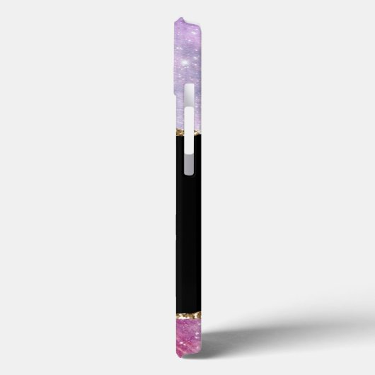 ピンクと金ゴールドの蝶モノグラムの Case-Mate iPhoneケース (裏面 / 左)