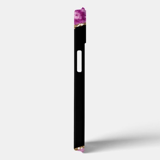 ピンクと金ゴールドの蝶モノグラムの Case-Mate iPhoneケース (裏面 / 右)