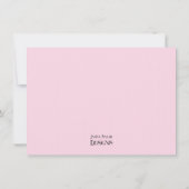 ピンクと金ゴールドの誕生日パーティーの招待 招待状 (裏面)