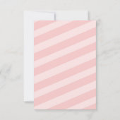 ピンクと金ゴールドの赤ちゃんシャワーの招待状 招待状 (裏面)