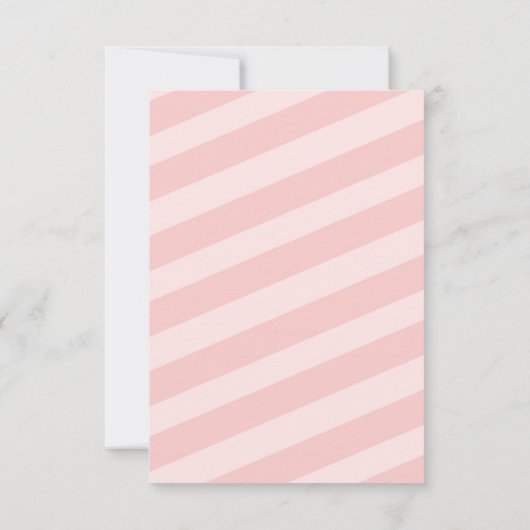 ピンクと金ゴールドの赤ちゃんシャワーの招待状 招待状 (裏面)