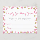 ピンクと金ゴールドの赤ちゃんシャワーキャンディ推測ゲーム (正面)