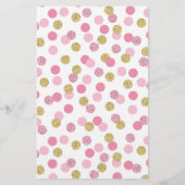 ピンクと金ゴールドの赤ちゃんシャワー動物妊娠ゲーム (裏面)