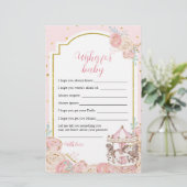 ピンクと金ゴールドの魔法の回転木馬がベビーを願う (スタンド正面)