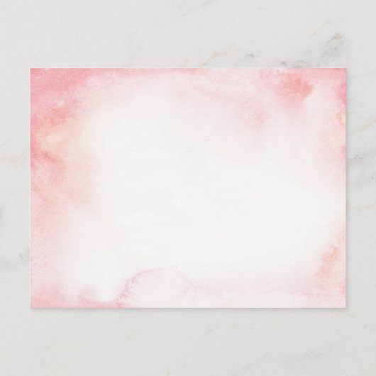 ピンクと金ゴールドの魔法の回転木馬本ベビー インビテーションポストカード (裏面)