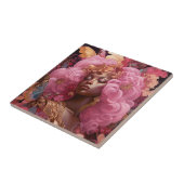 ピンクと金ゴールドの黒女神 タイル (側面)