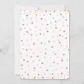 ピンクと金ゴールドの3番目の誕生日招待状 招待状 (裏面)