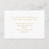 ピンクと金ゴールドは詳細結婚の エンクロージャーカード (裏面)