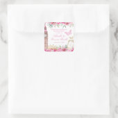 ピンクと金ゴールドを一度だけタイムプリンセスシール スクエアシール (バッグ)