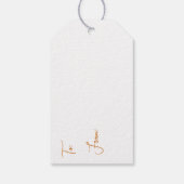 ピンクと金ゴールドアイスクリームゴールデン誕生日 ギフトタグ (裏面)