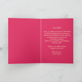 ピンクと金ゴールドアクセント付き21きらめく歳の誕生日 カード (内部)