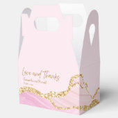 ピンクと金ゴールドアゲテの愛感謝していと結婚の数 フェイバーボックス (オープン)