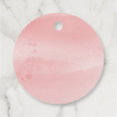 ピンクと金ゴールドエッフェルタワーありがとう フェイバータグ (裏面)