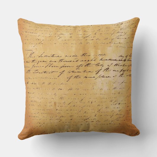 ピンクと金ゴールドエフエマラヴィンテージの鳥と手紙 クッション (裏面)