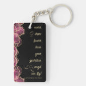 ピンクと金ゴールドエレガントのスクリプパーソナライズされたト キーホルダー (裏面)