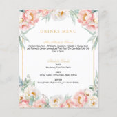 ピンクと金ゴールドエレガントのメニュー (裏面)