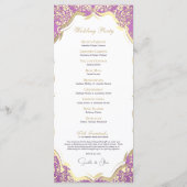 ピンクと金ゴールドエレガントの華美結婚式 プログラム (裏面)