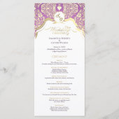 ピンクと金ゴールドエレガントの華美結婚式 プログラム (正面)