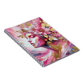 ピンクと金ゴールドエレガントの顔手帳 ノートブック (右側)