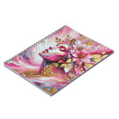 ピンクと金ゴールドエレガントの顔手帳 ノートブック (左側)