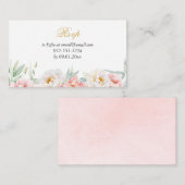 ピンクと金ゴールドエレガントキンセニェラRSVP エンクロージャーカード (正面/裏面)