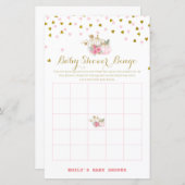 ピンクと金ゴールドカボチャの赤ちゃんシャワーゲーム (正面/裏面)