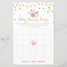 ピンクと金ゴールドカボチャの赤ちゃんシャワーゲーム