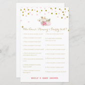 ピンクと金ゴールドカボチャの赤ちゃんシャワーゲーム (正面/裏面)