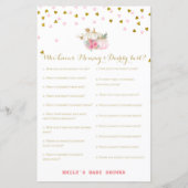 ピンクと金ゴールドカボチャの赤ちゃんシャワーゲーム (正面)