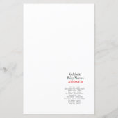 ピンクと金ゴールドカボチャの赤ちゃんシャワーゲーム (裏面)