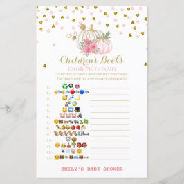 ピンクと金ゴールドカボチャの赤ちゃんシャワーゲーム