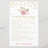 ピンクと金ゴールドカボチャの赤ちゃんシャワーゲーム (正面)