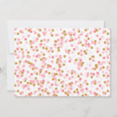 ピンクと金ゴールドカボチャ招待状ファースト誕生日 招待状 (裏面)