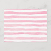 ピンクと金ゴールドカボチャ赤ちゃんシャワーブックベビー インビテーションポストカード (裏面)